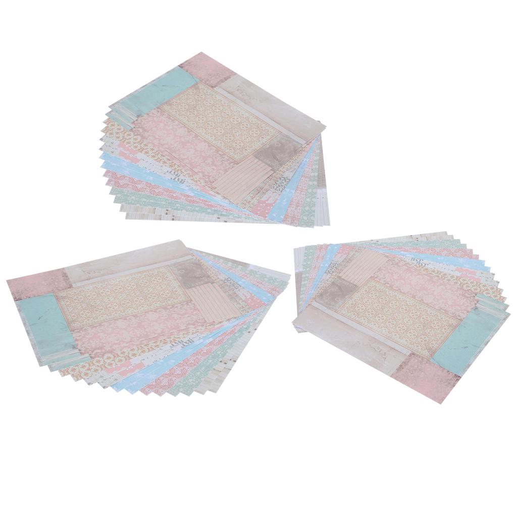 Lot de 42 feuilles de papier de fond pour journal, album photo à motifs multiples, accessoires décoratifs rétro