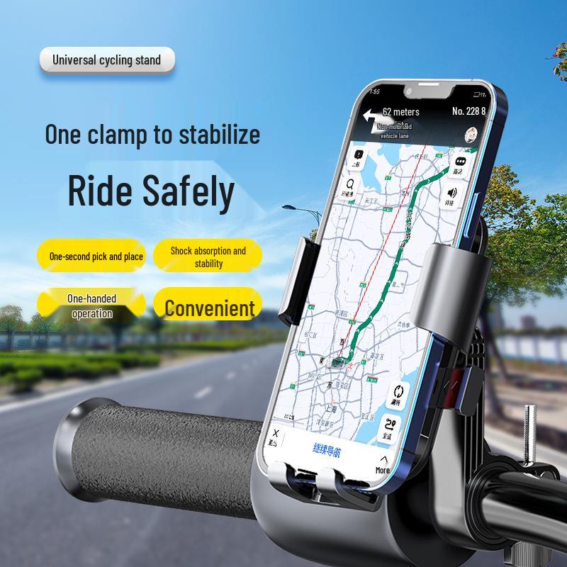 Shockproof Electric Bike & Motorcycle Phone Holder for Outdoor Navigation