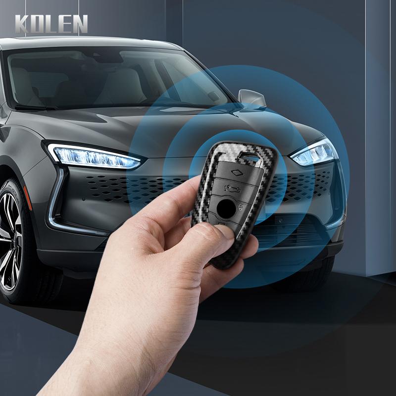 ABS Carbon Fiber Car Key Case Cover For BMW X1 X3 X5 X6 X7 1 3 5 6 7 Series G20 G30 G11 F15 F16 G01 G02 F48 Protected Shell Fob
