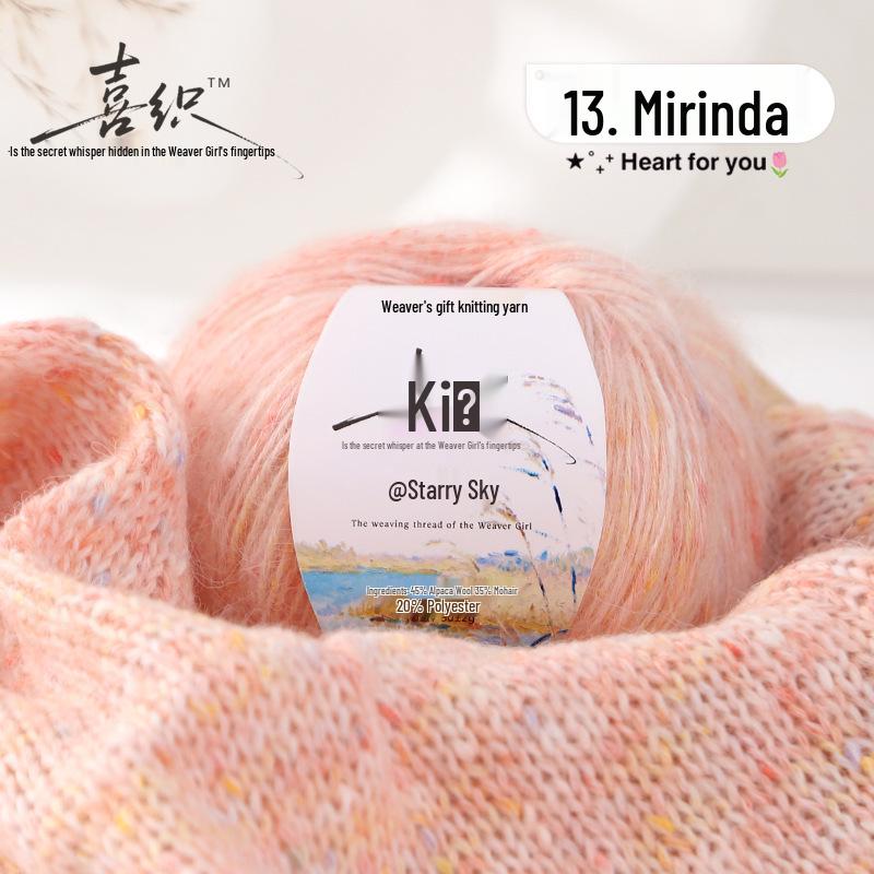 Alpaca Mohair Medium Thick Yarn Ball for DIY Knitting Scarf, Sweater, Coat