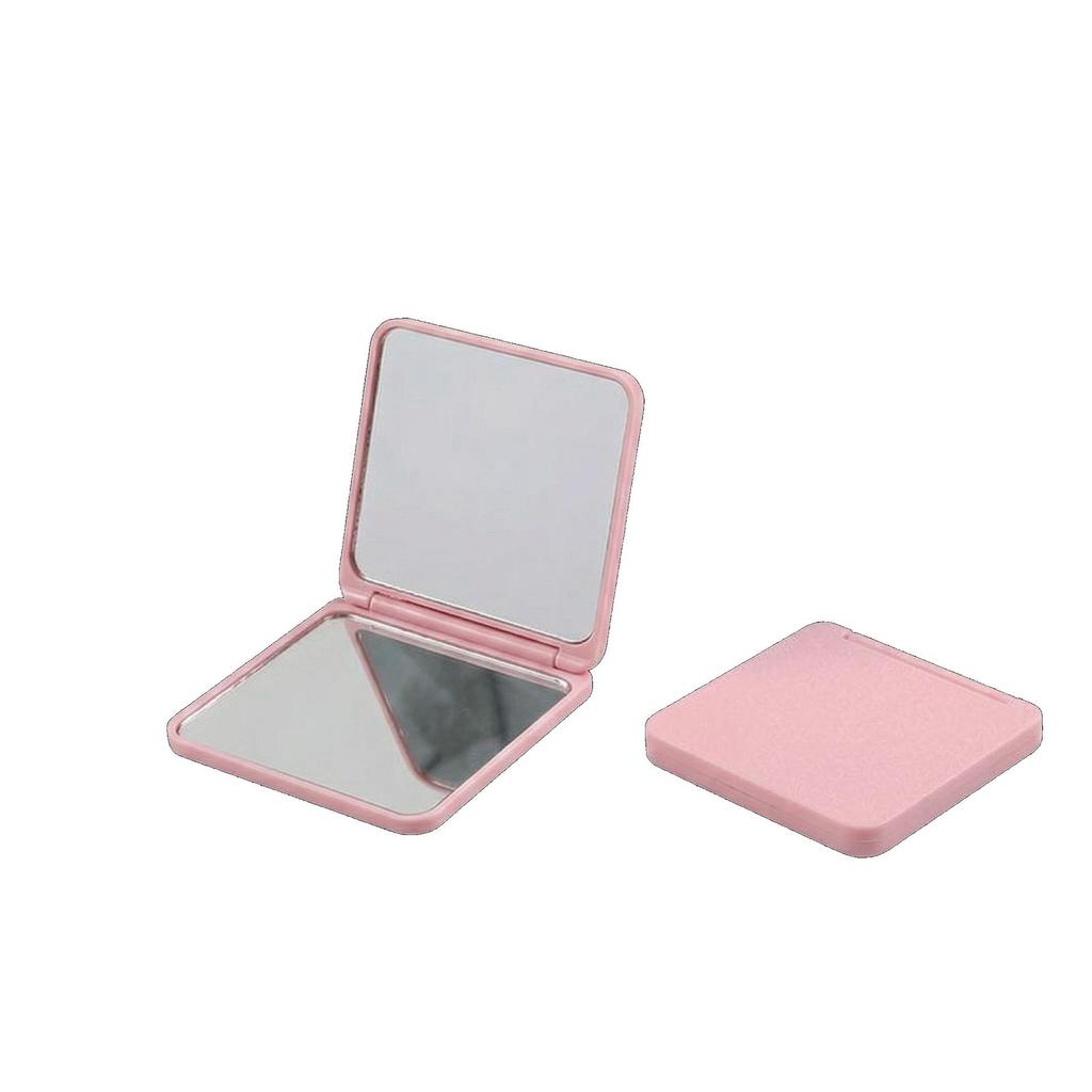 "Kompakt Çift Taraflı Katlanır Cep Aynası: Taşınabilir Makyaj İçin Büyüteçli ve Normal