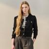 Maxza Jewelry Tweed Button Texture Cardigan Zf03qd005na