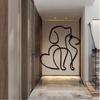 Metal Wall Art Line Art Pet Memorial Gift Cat Dog Heart Shape Minimalist Iron Decor Animal Lovers Home Christmas Decoration