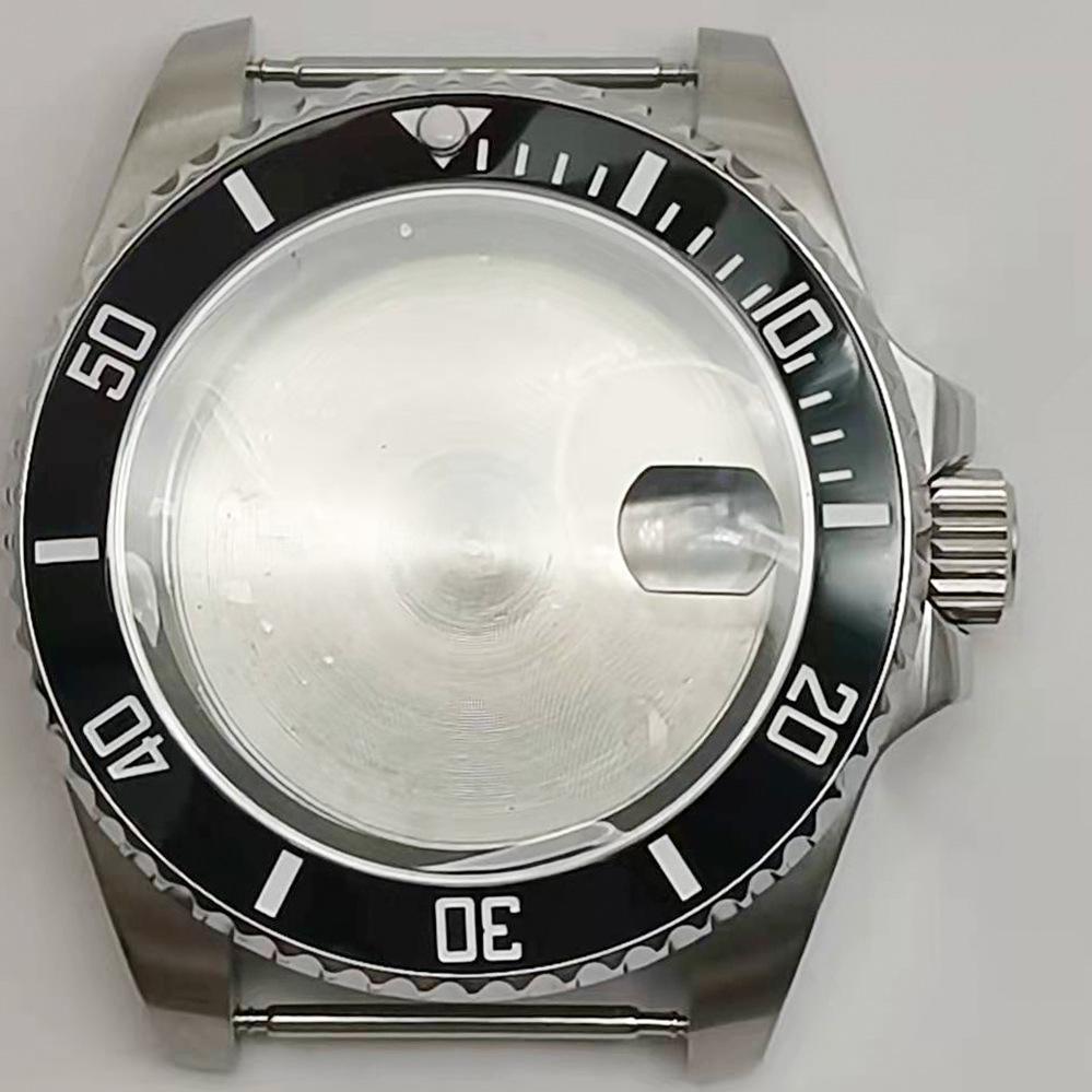 40MM Automatic Mechanical Watch Case for NH35/NH36 Movement, Submariner Style, Large Dial Compatible.