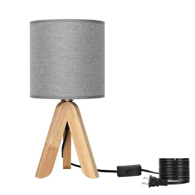 Modern Minimalist Wood Tripod Table Lamp for Hotel, Bedroom, or Study Room