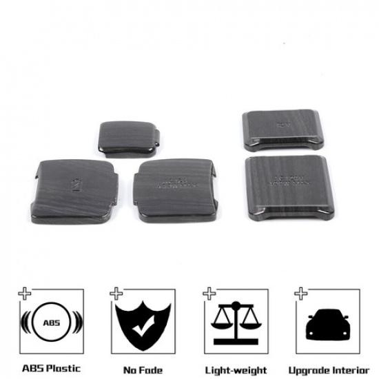 Central Control Power Socket Cove Panel Trim For Ford F-150 21+Black Wood Grain