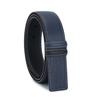 3.4" Wide Double-Sided Lychee Grain Cowhide Belt with White Lines and Perforations, All-Match Style, Top Layer Cowhide