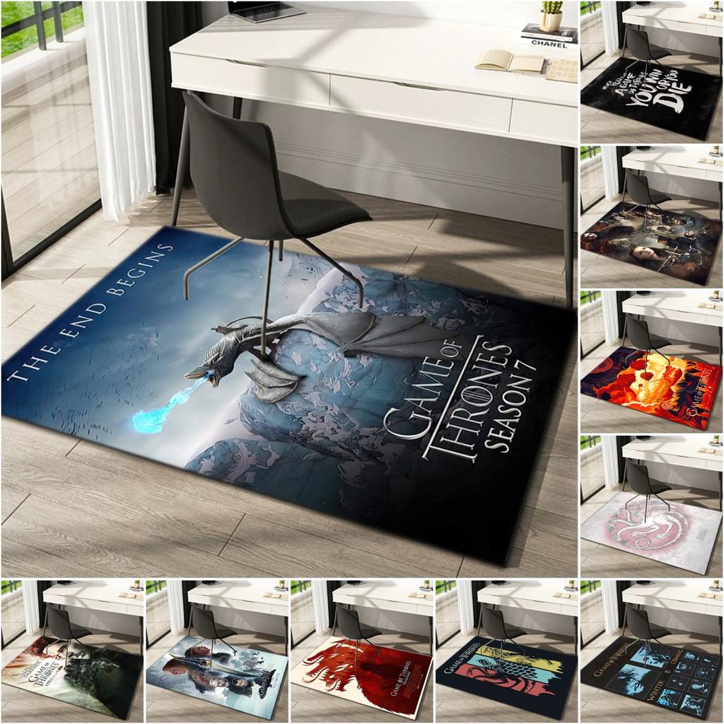 1Pc The Game Of Thrones Printed Rectangle Carpet, Home Door Mat, Outdoor Travel Protection Carpet A7