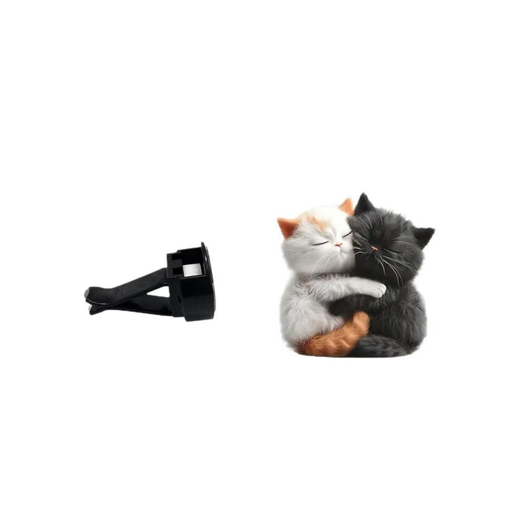 Cute Cuddle Cat Car Air Freshener Clip Auto Air Vent Perfume Diffuser Car Interior Aromatherapy Vent Decoration