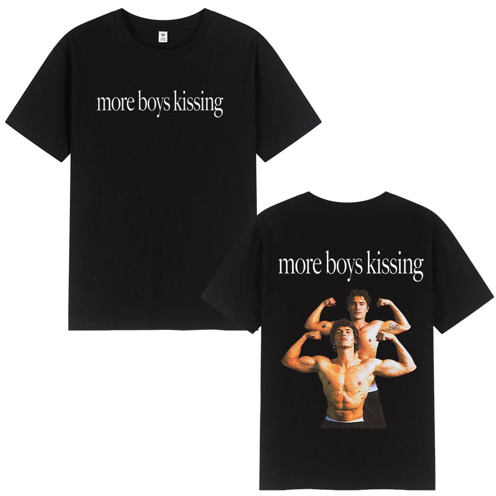 

More Boy Kissing Heated Rivalry Doublesided Print Tshirt Unisex Women Fashion Y2K Tshirts Cotton Oversized Casual Top Streetwear S