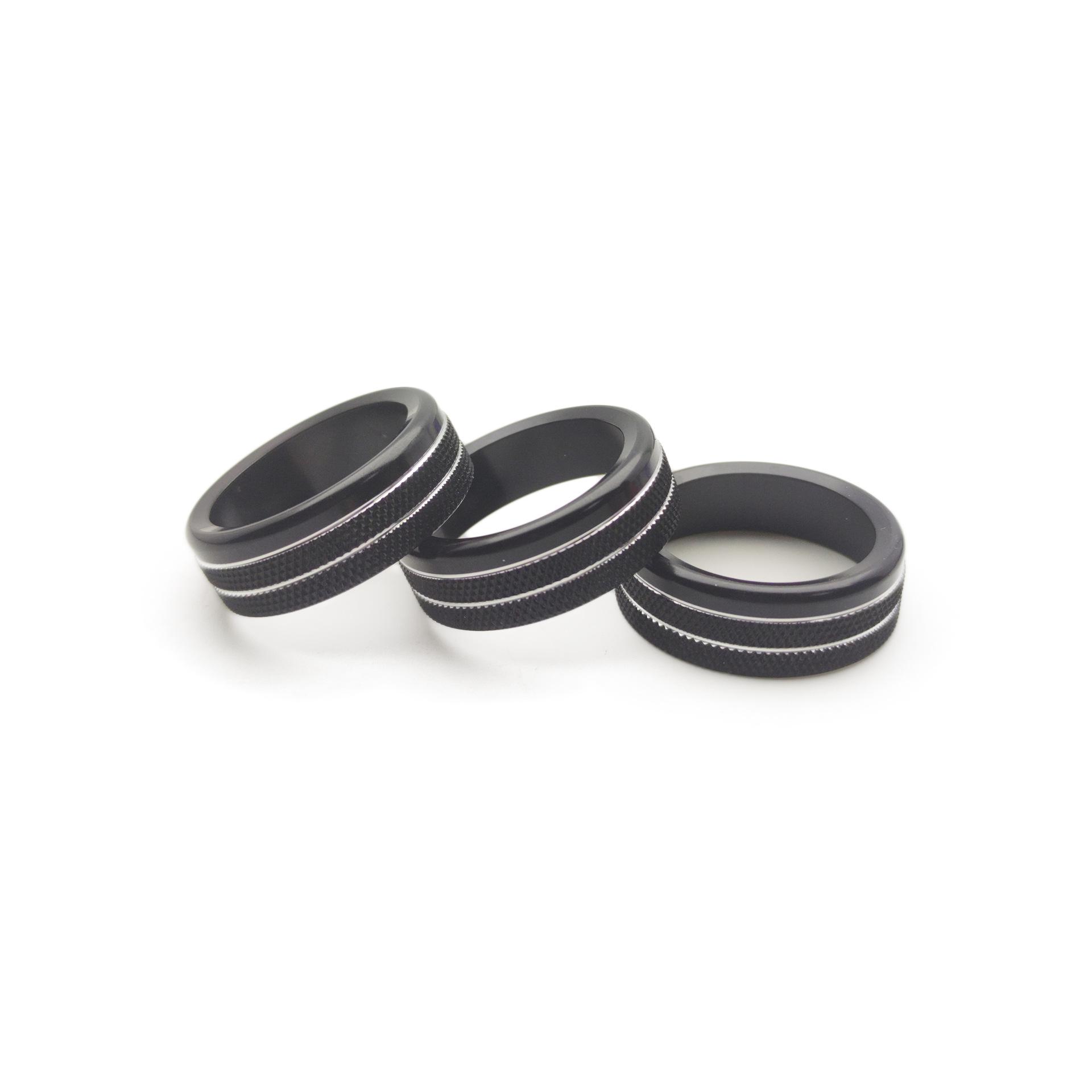 

2020-2021 Fit A/C Audio Knob Decorative Aluminum Rings - 3-Piece Set