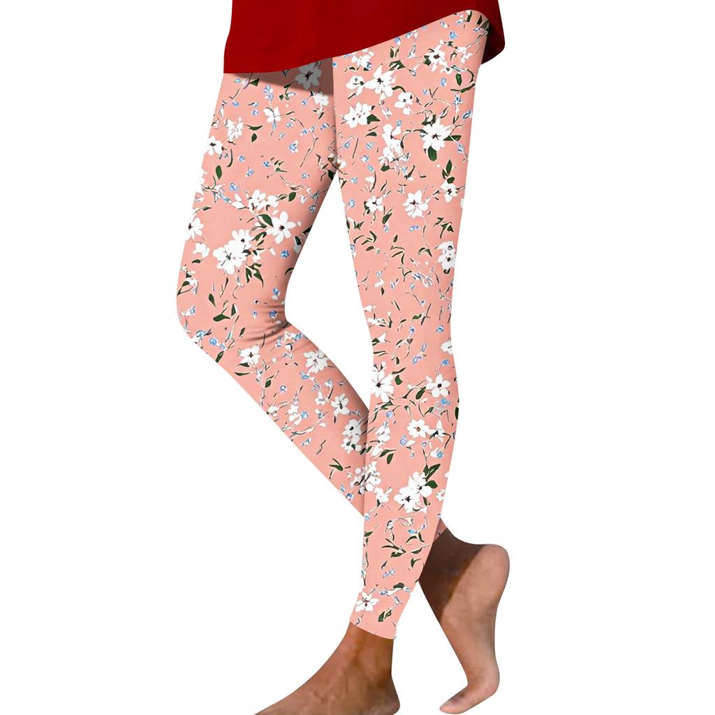 Pantaloni Casual Stampati a Gamba Dritta Moda Donna Pantaloni Yoga Stampati Slim per Esterno