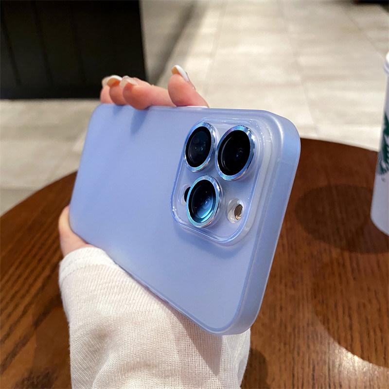 Protector de lentile pentru aparatul de fotografiat Husa de telefon ultra subtire pentru Iphone 14 Pro Max 13 12 11 Pro Max 14 Plus Husa din spate moale, mat, rezistenta la socuri