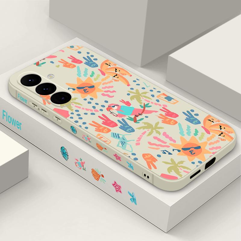 

Colorful Cartoon Case For Samsung Galaxy A57 A37 A17 A56 A36 A26 A16 A55 A35 A25 A15 A54 5G S21 FE S22 S23 S24 Plus S25 Edge S26 Ultra Cover Samsung A25 бежевий