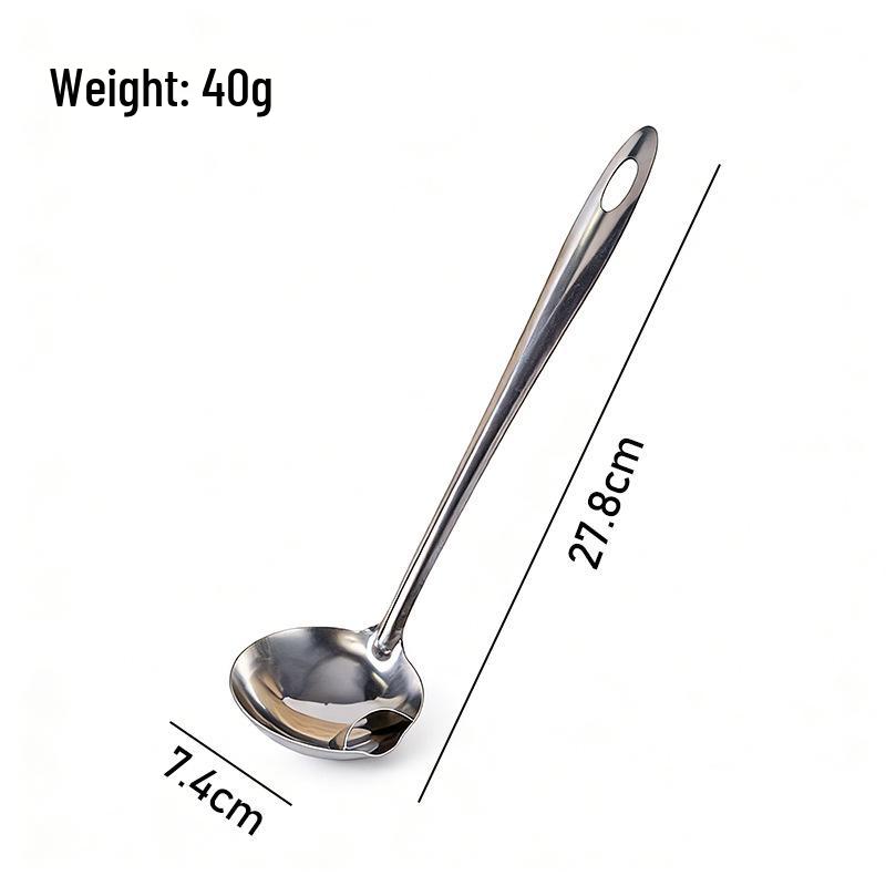 Stainless Steel Oil Separator Ladle: Kitchen Oil & Soup Filter Spoon