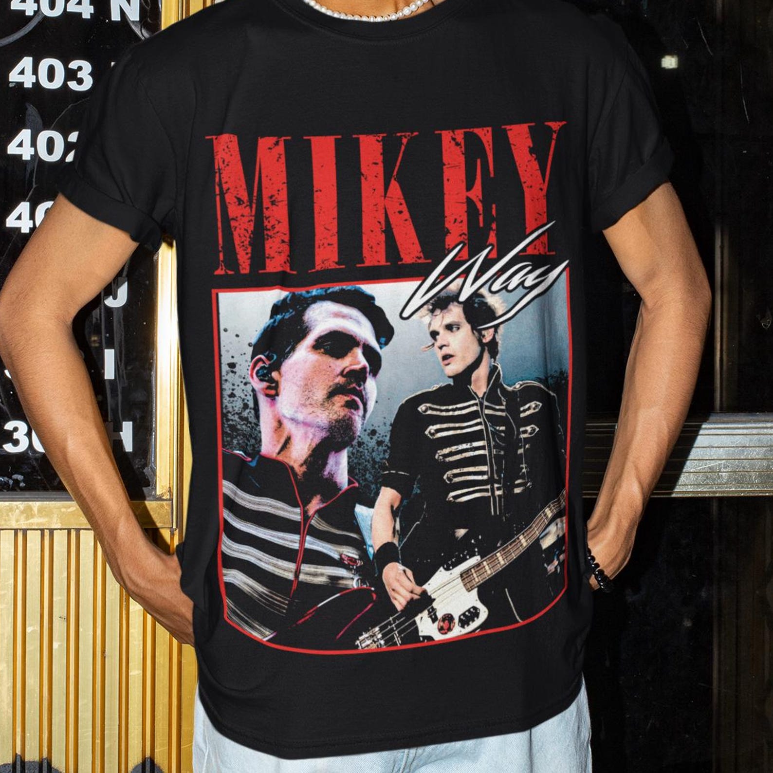 MCR Mikey Way Unisex Grunge T-Shirt | MCR Fan Gift | Mikey Way Shirt | MCR Fan | Mikey Way mcr | Mikey Way Vintage Tee 2XL