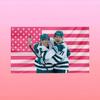 San Jose Sharks Macklin Celebrini Pink Usa Flag Tapestry, Hockey Wall Hanging Decor, Fan Gift, Flat Print