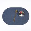 New Japanese-style placemat Western-style placemat Hotel household dining table Insulation mat Oval leather light luxury style