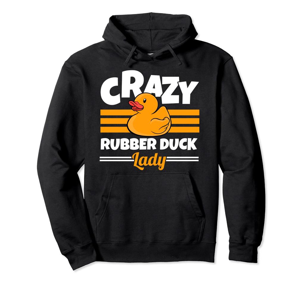 Crazy Rubber Duck Lady Bath Duckie Yellow Rubber Duck Hoodie Women's