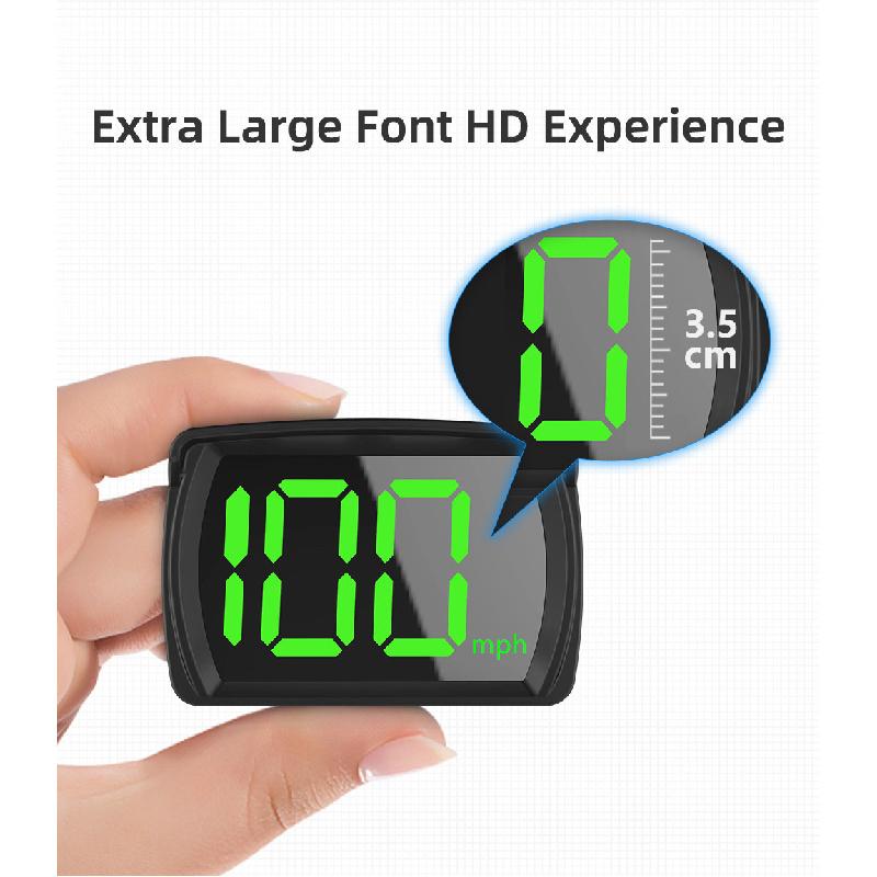 

1X New Car Electronic Gps Mph Hud Digital Speedometer Head Up Display Font Speed