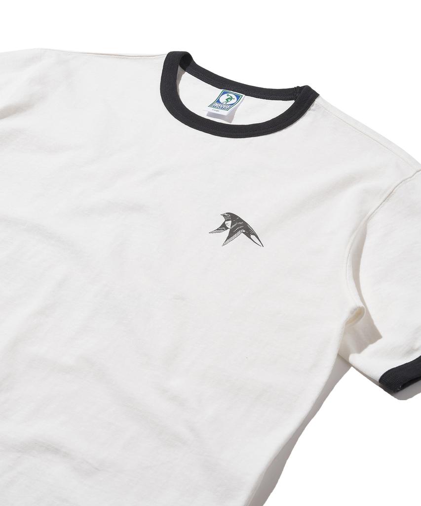 DISCUS ATHLETIC Jeebi Dabang Compilation 2024 Lineup Ringer T-Shirt Off-White