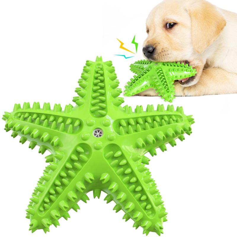 New Dog Starfish Sound-making Toys, Pet Teething Sticks, Dog Toothbrushes, Pet Supplies