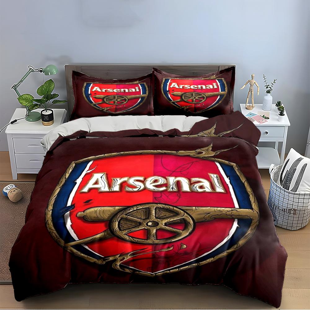 Arsenal Logo Bedding Set Bedding set (1 duvet cover, 2 pillowcases, duvet not included)