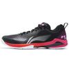 New LiNing Sprint SE Cushioned Slip Resistant Abrasion Resistant Low Top Badminton Shoes Unisex Black Red AYZS018-2