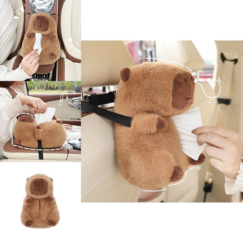 Niedlicher Capybara Plüsch Auto Taschentuchbox Halter Weiches und flauschiges Design!