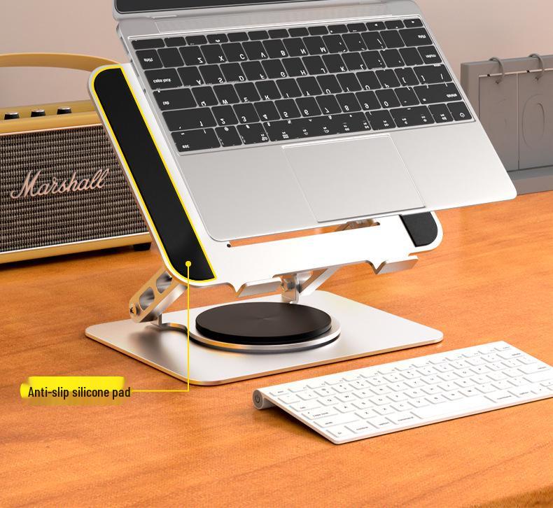 Adjustable Rotatable Metal Laptop Stand with Cooling Riser for Gaming