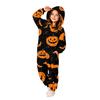 Kids' Polka Dot Flannel Pajama Jumpsuit for Loungewear Sleepwear