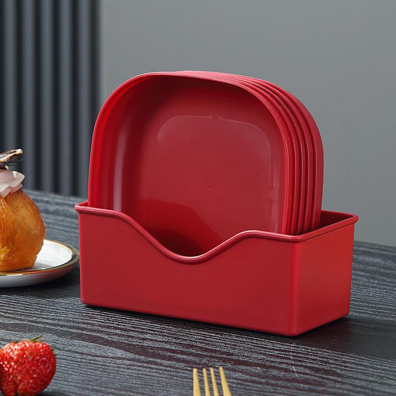 Spit Bone Plate Household Food Grade Fruit Plate Light Luxury High-End Dining Table Garbage Bone Plate Desktop Fruit Snack Fruit Plate