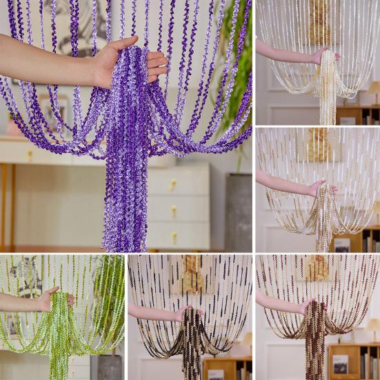 Spiral String Door Curtain Decorative Tassel Curtain Wall Panel Room Divider Fringe Screen Blind for Home Living Room Bedroom