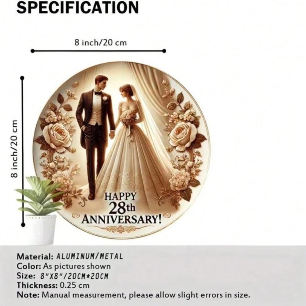 "Glory Days Of Love" 2D Flat Art Metal Wall Decor Wedding Anniversary Gift Floral Roses Design Home Office
