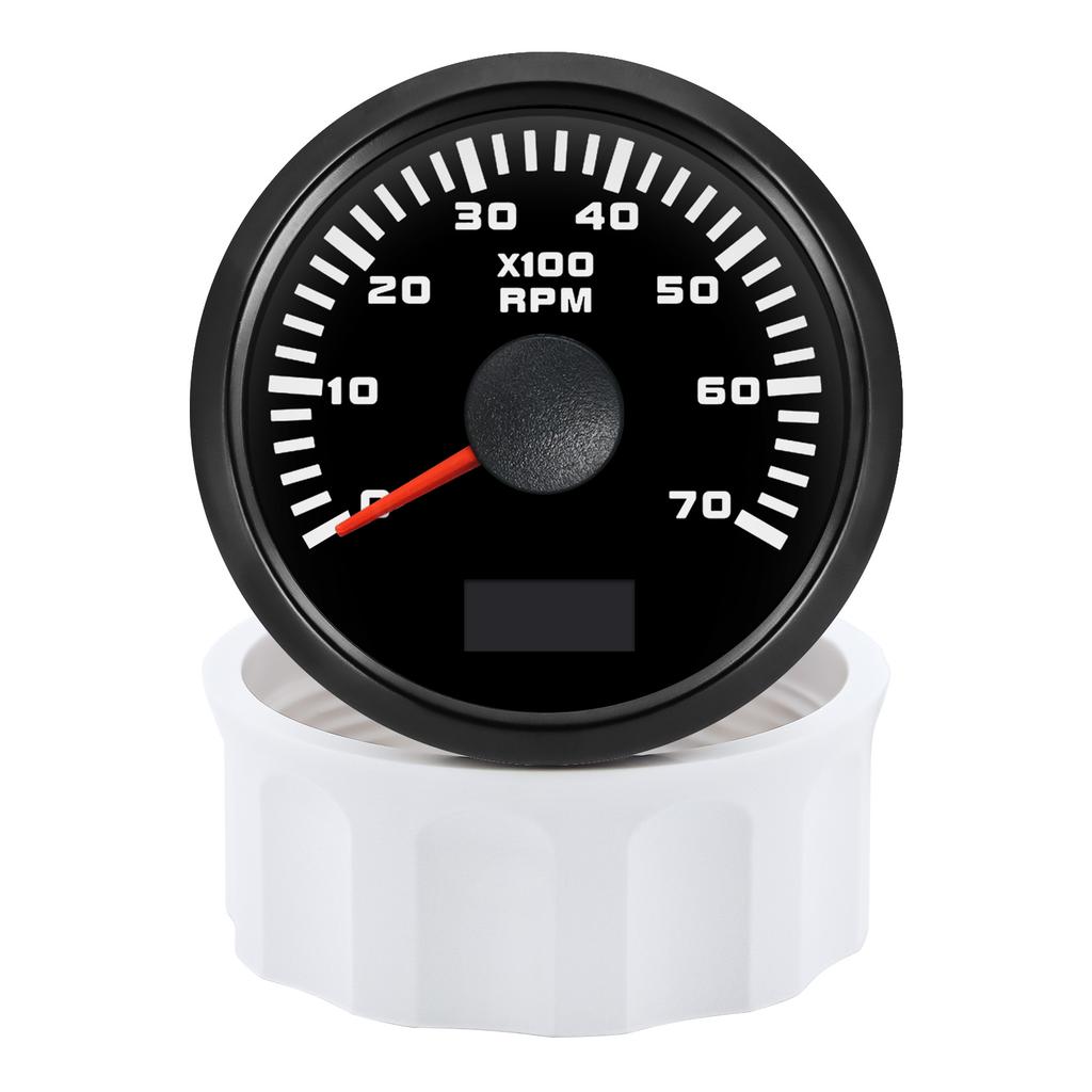 52mm Tachometer 3000/4000/6000/7000/8000 RPM Tacho Meter With Hourmeter For Marine Boat Car Tachometer Red Backlight 12V 24V