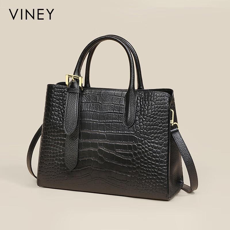 Viney Genuine Leather Women's Handbag Tote Mom Bag High-End Crossbody Shoulder Bag Birthday New Year Gift for Girls Girlfriend
