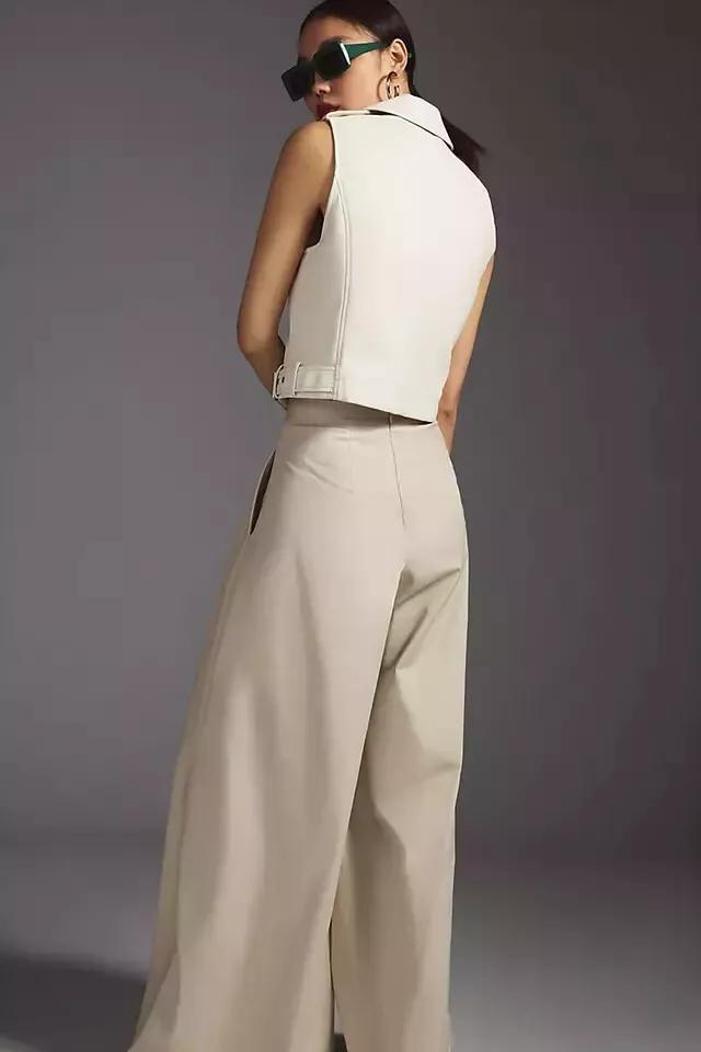 AL KHALID Women's White Real Soft Leather Vest Coat Stylish Handmade Jacket Biker Western