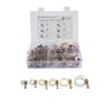 42Pcs 6 Sizes Double Wire Hose Clamps Pipe Clip W/Screws Bolt Tight Fitting Kit