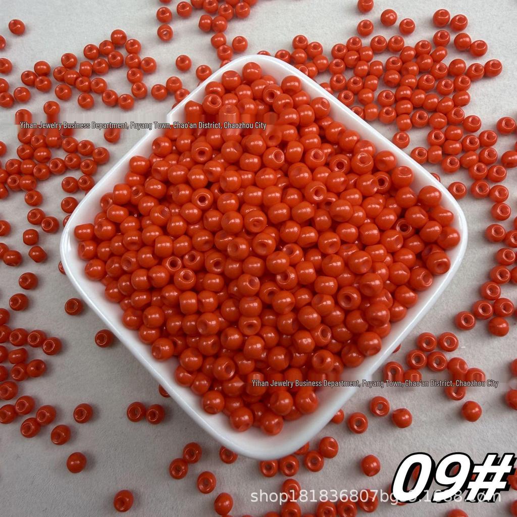 4mm Solid Color Glass Rice Beads for DIY Hairpins, Jewelry, and Embroidery Accessories