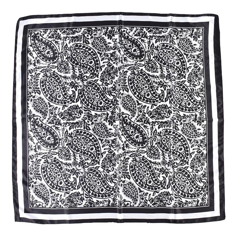New Cashew Flower Pattern Printing 91 * 91 Satin Large Square Scarf Silk Scarf Spot Wholesale, Yiwu