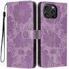 Wallet Case for iPhone 16 Pro Max - Leather/PU, Purple, With Lanyard
