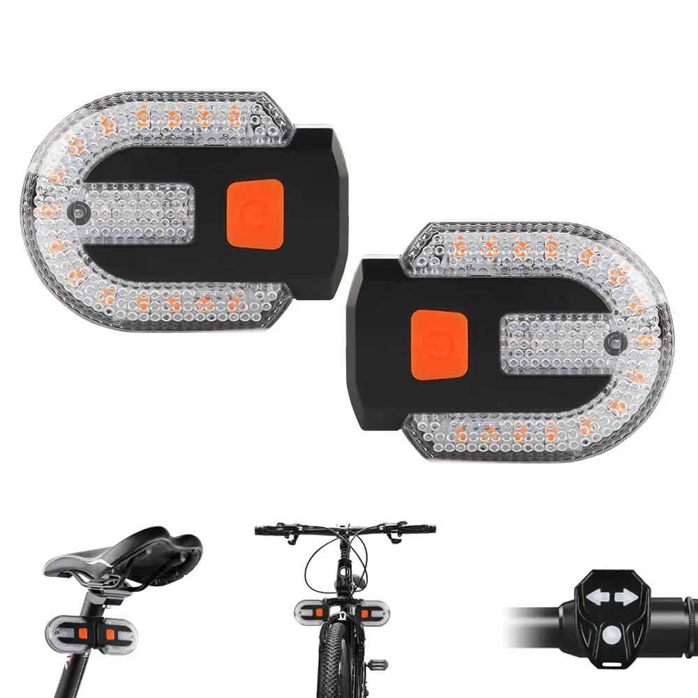 Bike Tail Light with Turn Signal, Split Bicycle Rear Lights, USB Rechargeable Turn Signal Bike Taillights Bike Light 5 Modes a pair - black