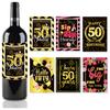 6Pcs Birthday Party Wine Bottle Stickers Suitable For 30/40/50/60 Birthday Celebrations Holiday Wine Bottle Labels