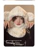 Korean-Style Plush Little Bear Hat with Ear Muffs and Integrated Scarf Mask for Winter Warmth