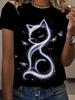 2026 Casual Printed T-shirt Trendy Street Style Round Neck Short Sleeve Fashion Hip-Hop Personality
