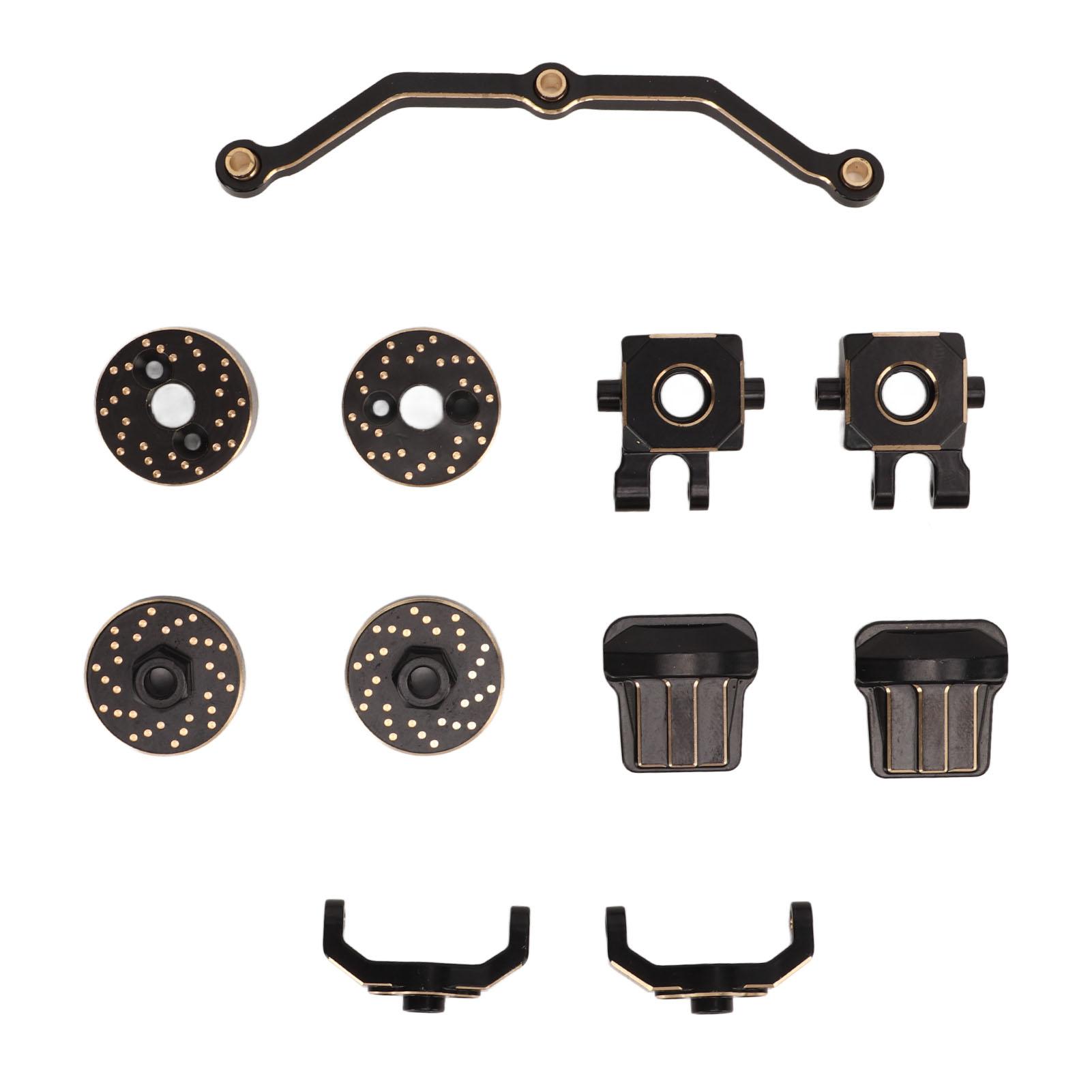 

RC Steering Kit Steering Link Rod Knuckle C Block Front Rear Counterweight Diff Cover for Traxxas 1/18 RC Car