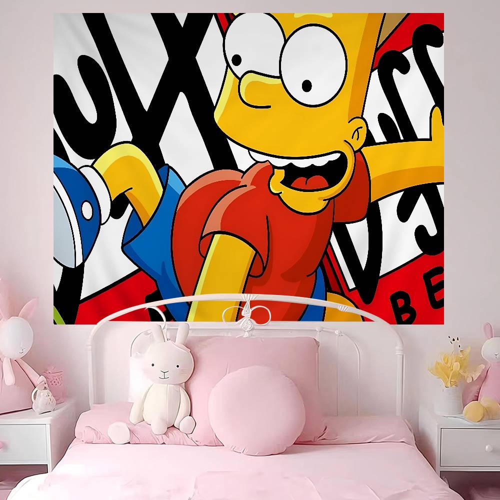 Cartoon The SSimpsons Colorful Tapestry Wall Hanging Bohemian Wall Tapestries Mandala Wall Hanging Sheets