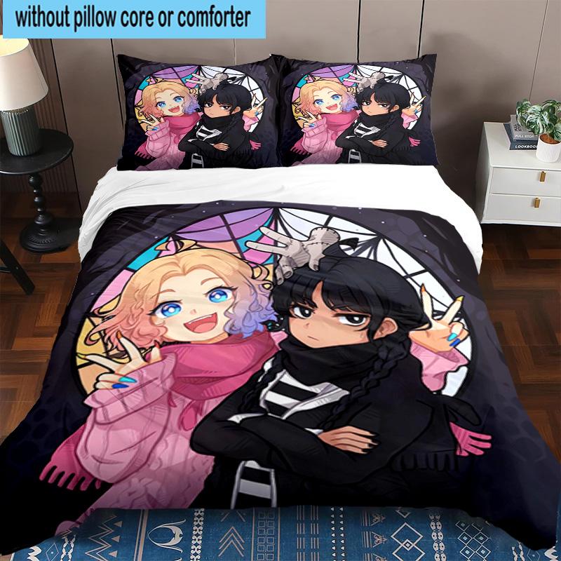 3PCS Stained Glass Gothic Romance 3pcs Bedding,Including 3PCS Duvet Cover And 2pcs Pillowcases Perfect for Christmas,Ideal for Bedroom, Dormitory