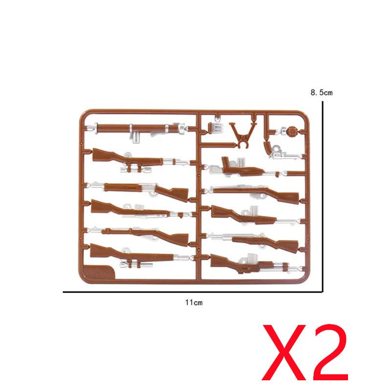 Military Building Blocks Accessories Soldier Figures Weapons Guns Mini Bricks USA Soviet Pistols Kids Toy Gifts Set R050