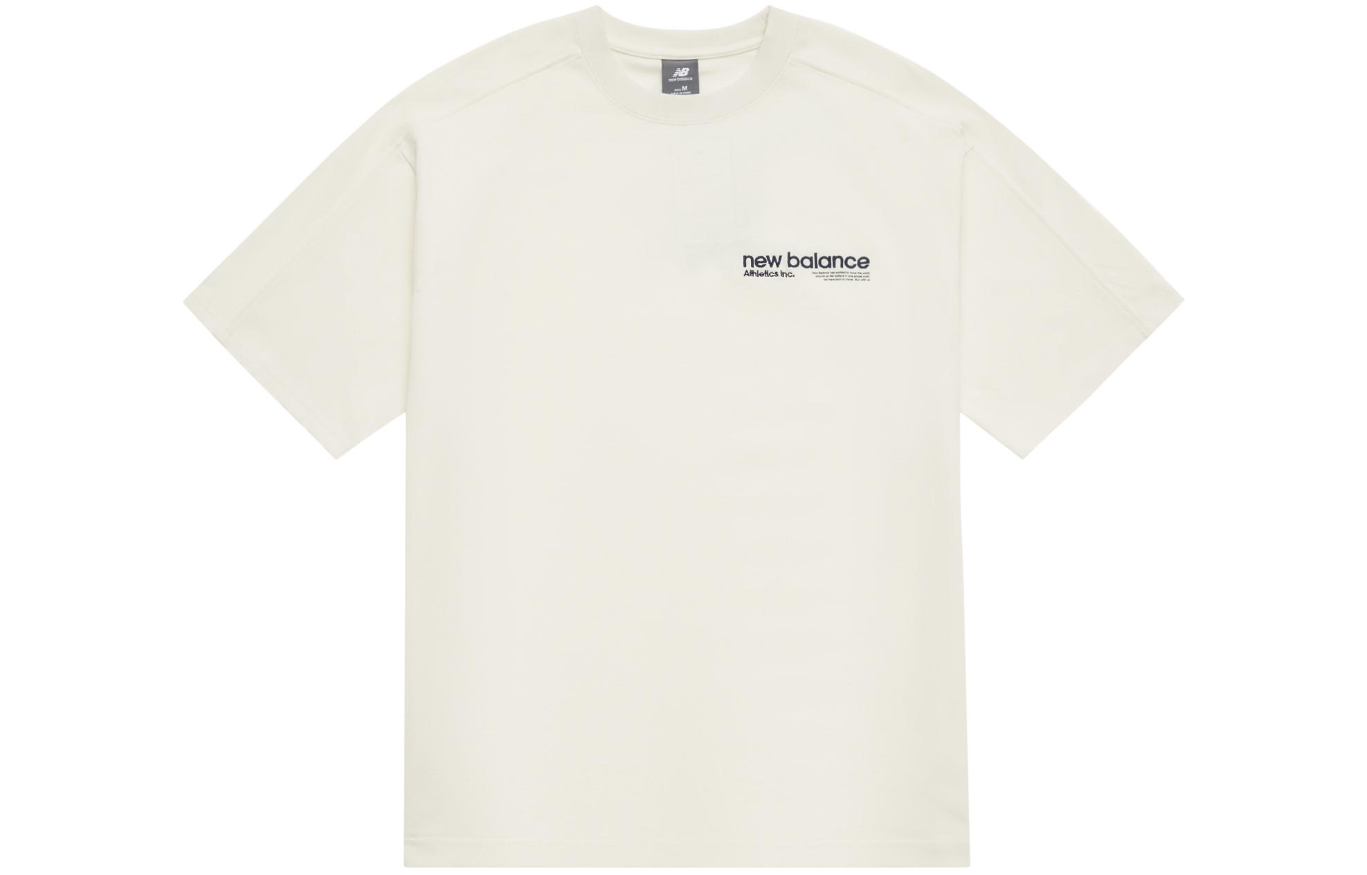 New Balance T Shirt Unisex Ivory White AMT42301-CIC XL